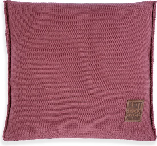 Sierkussen Knit Factory Uni - Rouge Pierre - 50x50