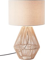 Brilliant lamp, Laraine tafellamp naturel/beige, 1x A60, E27, 42W, met snoerschakelaar