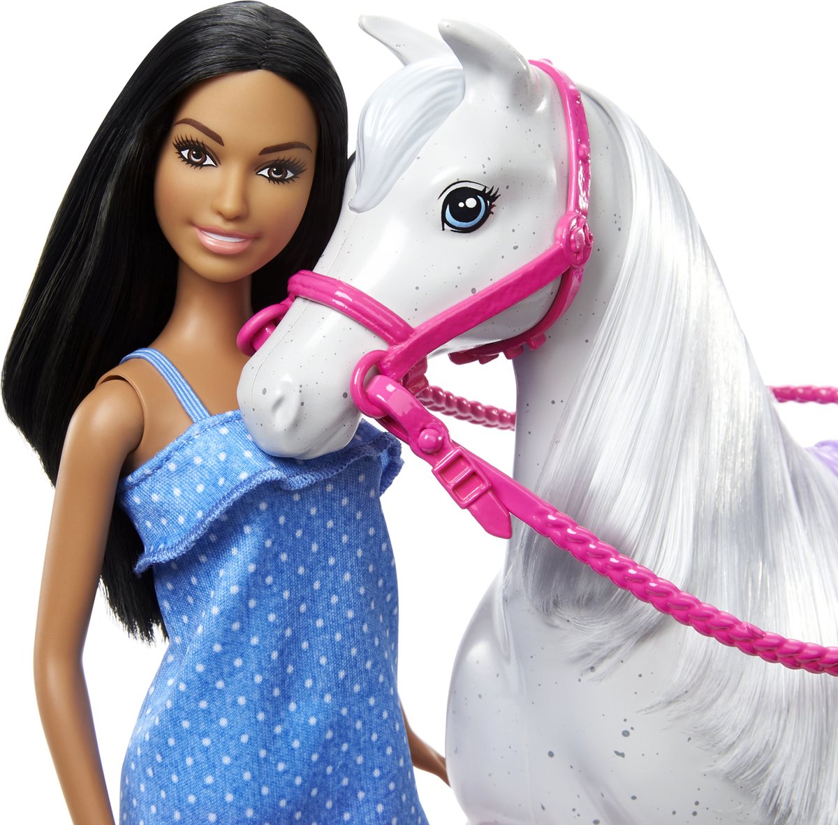 Poupée Barbie Et Son Cheval - Tenue D'Équitation Blonde Avec Genoux Articulés - Jouet Enfant 3 Ans Et Plus - FXH13