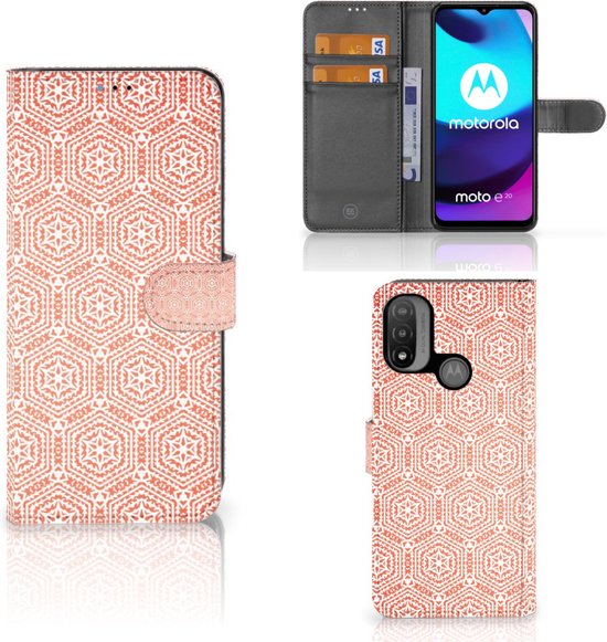Portefeuille pour Motorola Moto E20 | E30 | E40 Coque Modèle Orange