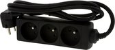 Q-Link stekkerdoos – 3–voudig – penaarde – 505VV–F – 3 x 1.5 mm² – 1.5 m – zwart
