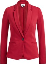 WE Fashion Dames tricot getailleerde stretch blazer