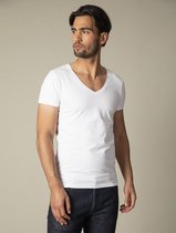 T-shirt V-Neck Low 2-Pack Wit (117999014 - 100000)