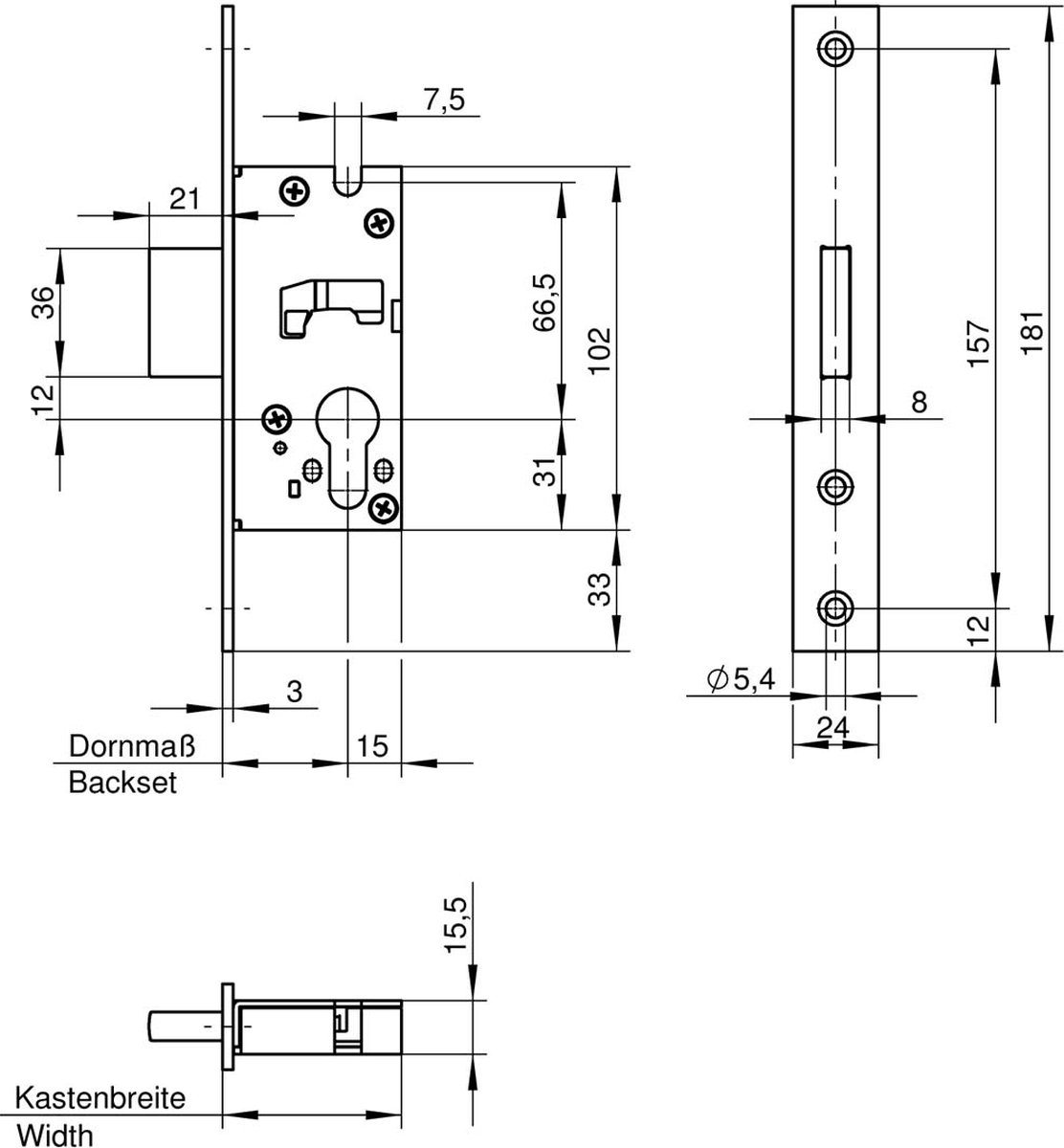 Wilka Smalslot RVS Kast 038R-25 mm / PC