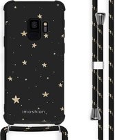 iMoshion Design hoesje met koord voor de Samsung Galaxy S9 - Sterren - Zwart / Goud
