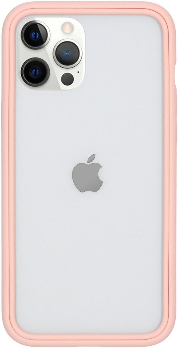 Apple iPhone 12 Pro Max Hoesje - Rhinoshield - CrashGuard NX Serie - Hard Kunststof Bumper - Blush Pink - Hoesje Geschikt Voor Apple iPhone 12 Pro Max