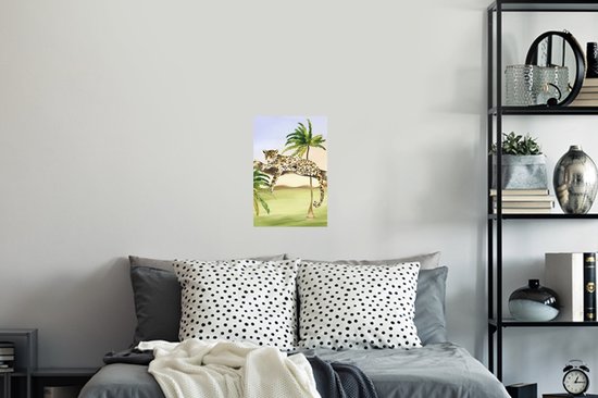 Stickers muraux - Panthère - Safari - Aquarelle - 20x30 cm - Film Adhésif