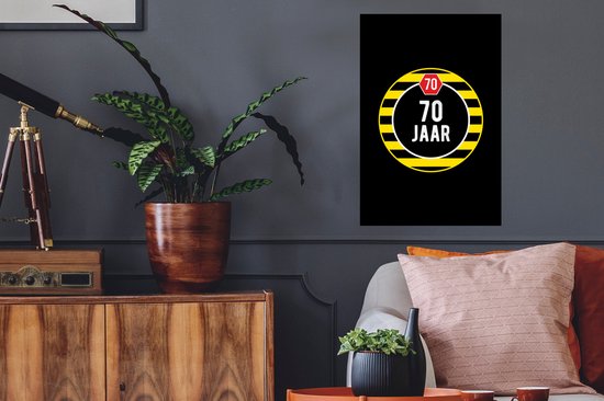 Stickers muraux - Film autocollant - Anniversaire - Fête - 70 ans - 40x60 cm - Film adhésif - Stickers muraux muraux Chambre d'enfant - Papier peint autocollant - Papier peint autocollant - Film autocollant