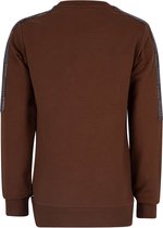 Indian Blue jongens sweater met bies en ritsen Brown