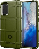 Samsung Galaxy S20 hoesje - Rugged shield TPU case - Groen - GSM Hoesje - Telefoonhoesje Geschikt Voor: Samsung Galaxy S20