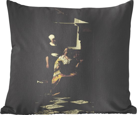 Sierkussens - Kussentjes Woonkamer - 60x60 cm - De liefdesbrief - Johannes Vermeer