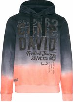 Camp David ® Dip Dye-hoodie met rubberen logoprint