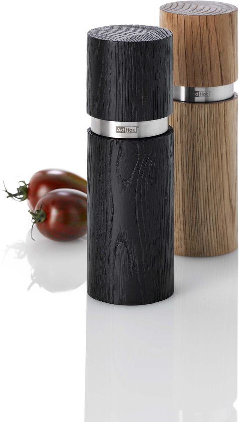 AdHoc MP701 Peper- | Zoutmolen Yono, CeraCut® keramische molen, acaciahout|roestvrij staal