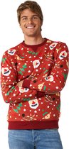 OppoSuits Jolly Crew - Heren Sweater - Kersttrui - Kerst - Rood - Maat S