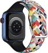 YONO Special Siliconen Bandje geschikt voor Apple Watch 45 mm - 44 - 42 - Multicolour