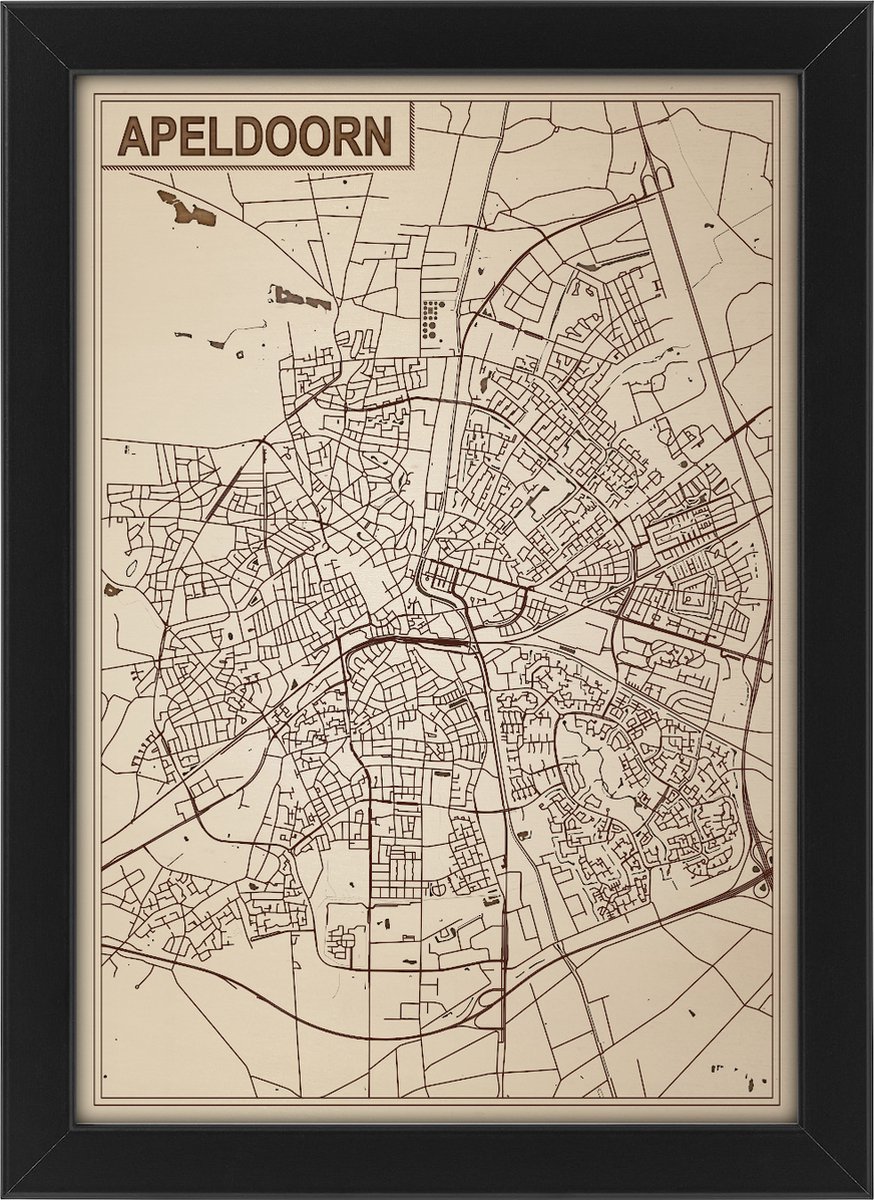 Decoratief Beeld - Houten Van Apeldoorn - Hout - Bekroned - Bruin - 21 X 30 Cm