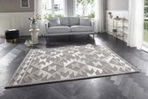 Laagpolig vloerkleed Namago Elle Decoration - grijs/crème 200x290 cm