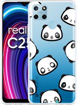 Realme C25Y Hoesje Panda Emotions - Designed by Cazy