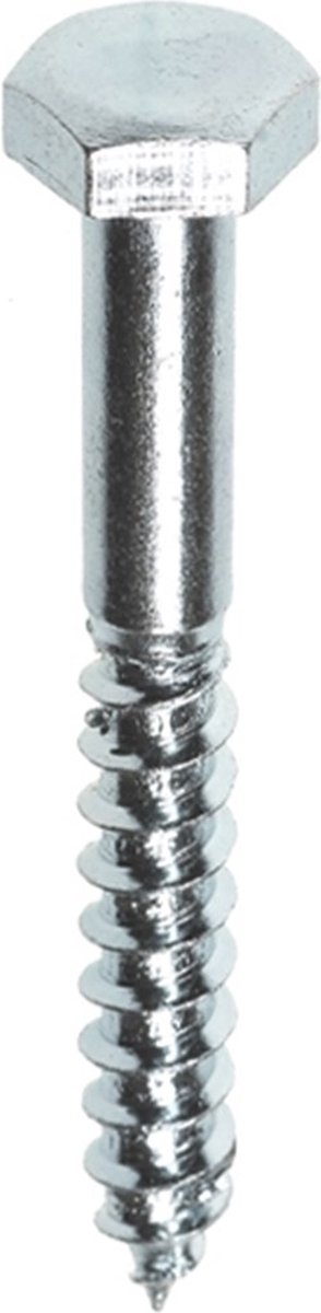 QlinQ houtdraadbout 8x50mm - verzinkt blank (Blister van 25 stuks)