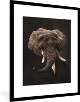 Fotolijst incl. Poster - Schilderij - Olifant - Oude meesters - 60x80 cm - Posterlijst