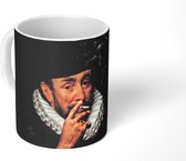 Mok - Koffiemok - Kunst - Willem van Oranje - Sigaret - Mokken - 350 ML - Beker - Koffiemokken - Theemok