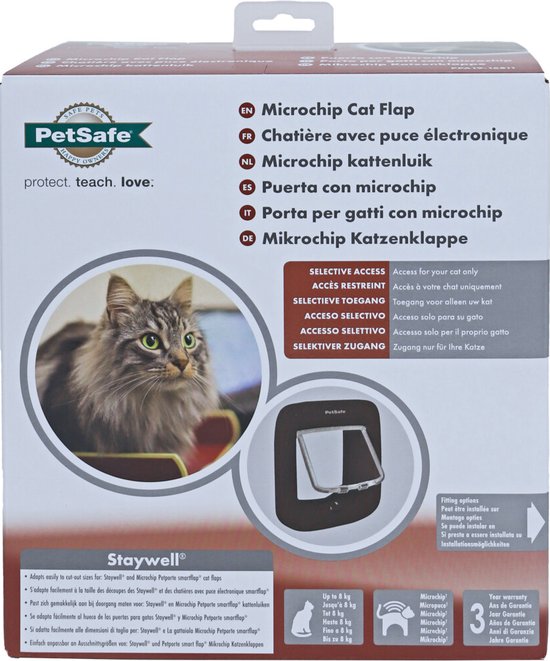 gewoon type Mathis PetSafe Staywell Microchip Kattenluik - Bruin | bol.com