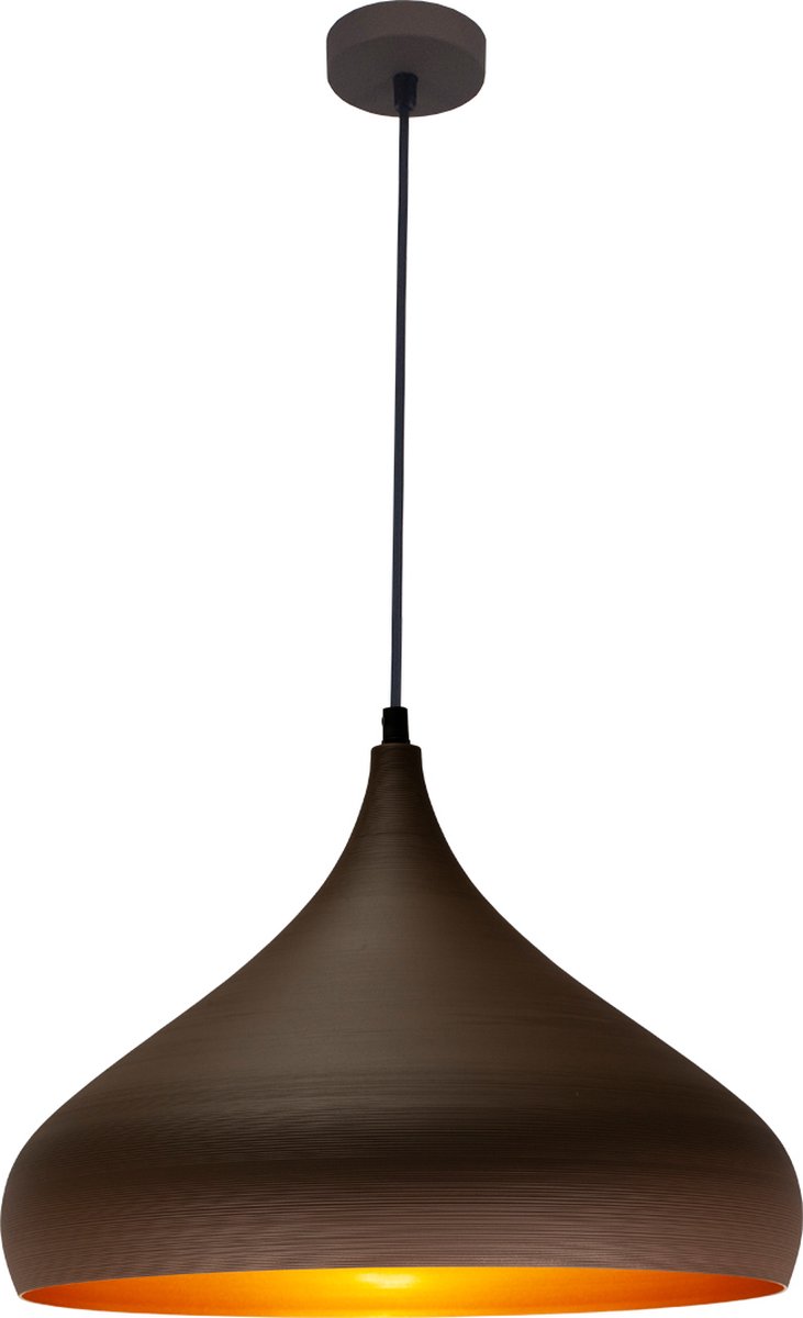 RONIN pendel Ã˜42 E27 bruin/goud
