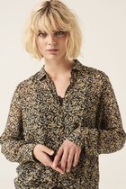 Garcia Blouse Blouse Met Allover Bloemenprint I10031 Golden Sun 1048 Dames Maat - M