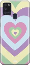 Samsung A21s – Retro Heart Pastel - Samsung Transparant Case