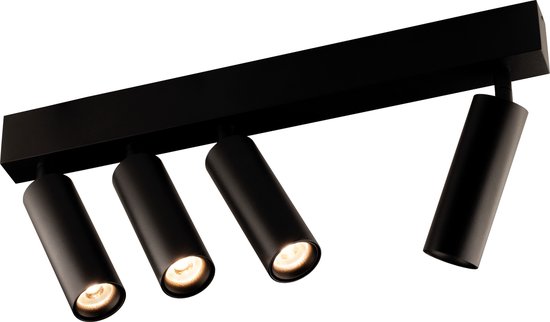 Plafonnier LED design noir ou blanc orientable 4x4W module 360 lumen