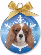 Dieren/huisdieren kerstballen King Charles Spaniel hond 8 cm - Kerstboomversiering honden kerstballen