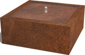 Cortenstaal watertafel 100 x 100 x 40 cm - Kleur: Roestkleur - Exclusief LED-verlichting