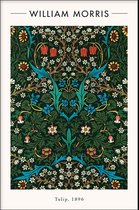 Walljar - William Morris - Tulip II - Muurdecoratie - Poster met lijst