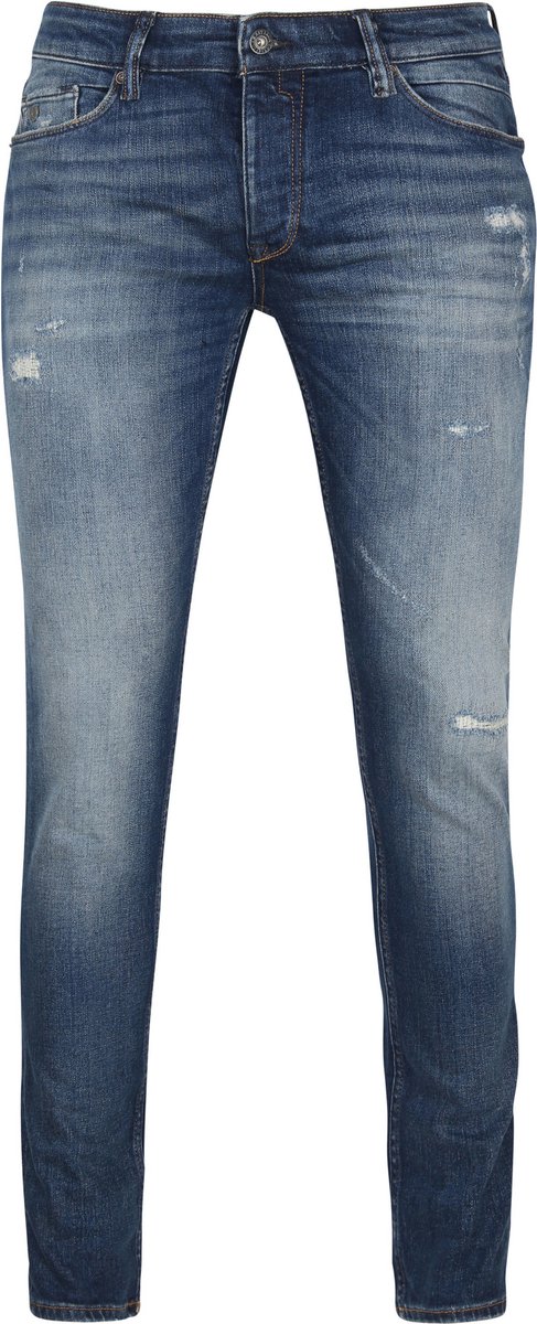 Cast Iron - Riser Jeans Repair Blauw - W 36 - L 36 - Slim-fit