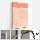 Set van abstracte handgeschilderde illustraties voor briefkaart, Social Media Banner, Brochure Cover Design of wanddecoratie achtergrond - moderne kunst Canvas - verticaal - 1883858431
