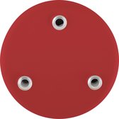 Filotto Holè plafondkap 3 snoeren - Ø10 cm - metaal - rood - rond