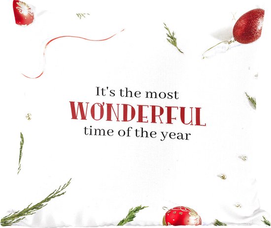 Sierkussens - Kussentjes Woonkamer - 60x60 cm - Kerst - Winter - Quote - Kerstversiering - Kerstdecoratie voor binnen - Woonkamer