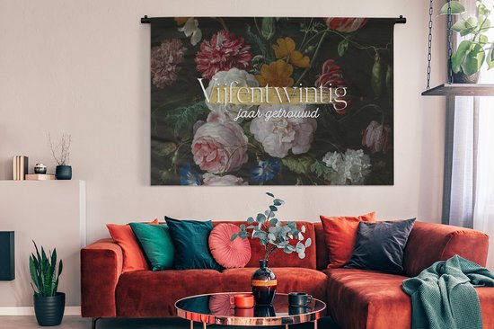 Tapisserie - Mariage - 25 ans de mariage - Bloem - 180x120 cm - Tapisserie