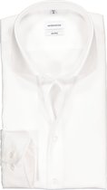 Seidensticker shaped fit overhemd - wit twill - Strijkvrij - Boordmaat: 44