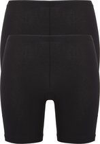 ten Cate Basic women pants  (2-pack) - dames slips lange pijp met middelhoge taile - zwart -  Maat: S