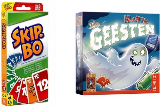 Afbeelding van het spel Spellenbundel - Kaartspel - 2 stuks - Skip-Bo & Vlotte Geesten