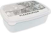 Boîte à pain Wit - Boîte à lunch - Boîte à pain - Plan de la ville - Vlaardingen - Pays- Nederland - 18x12x6 cm - Adultes