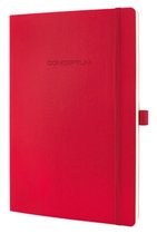 Sigel SI-CO314 Notitieboek Conceptum Pure Softcover A4 Rood Geruit