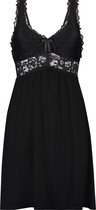 Hunkemöller Nachtmode Dames Slipdress Nora Lace  - Zwart - maat XS