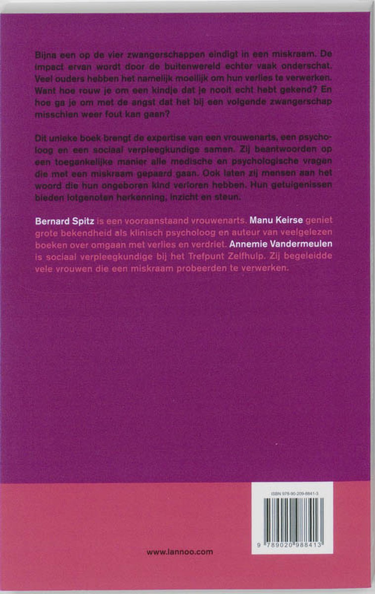 Als je een prille zwangerschap verliest - back cover