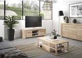 GAMI TV meubel met 2 lades - Eiken decor - L 160 x D 45 x H 50 cm - Made in France - OLERON