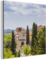 La ville médiévale fortifiée de San Gimignano la région toscane en Italie Aluminium 20x20 cm - petit - Tirage photo sur aluminium (décoration murale en métal)