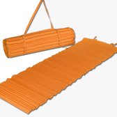 JEMIDI Gewatteerde strandmat en zwembadmat 60cm x 180cm zonder kussen - Oranje