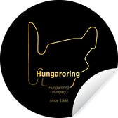 WallCircle - Muurstickers - Behangcirkel - Hungaroring - Formule 1 - Circuit - ⌀ 120 cm - Muurcirkel - Zelfklevend - Ronde Behangsticker XXL - Cadeau voor man