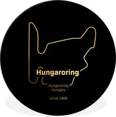 WallCircle - Wandcirkel - Muurcirkel - Hungaroring - Formule 1 - Circuit - Aluminium - Dibond - ⌀ 90 cm - Binnen en Buiten - Cadeau voor man
